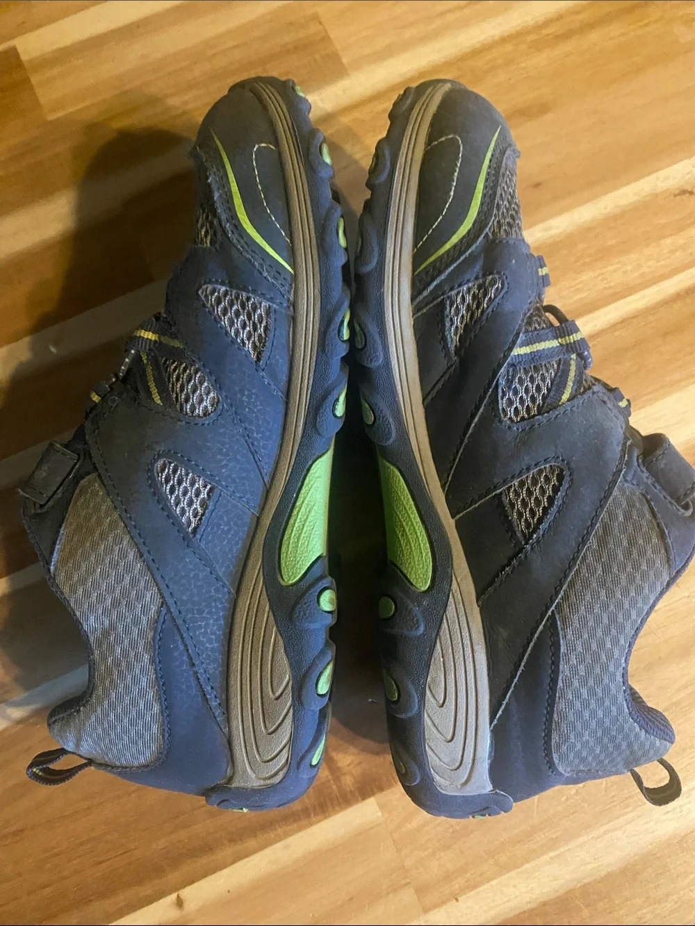 Merrell Kids Gray with Green Accent Athletic Sneakers